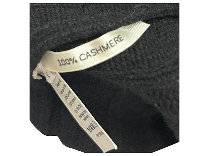 Khaite Hans gerippter Polo-Strickpullover aus schwarzem Kaschmir - Ansicht 6