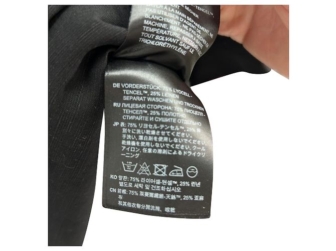 Camicia oversize fluida con fiocco in lyocell nero Totême - vista 7