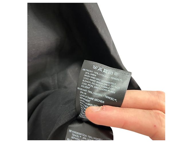 Camicia oversize fluida con fiocco in lyocell nero Totême - vista 8