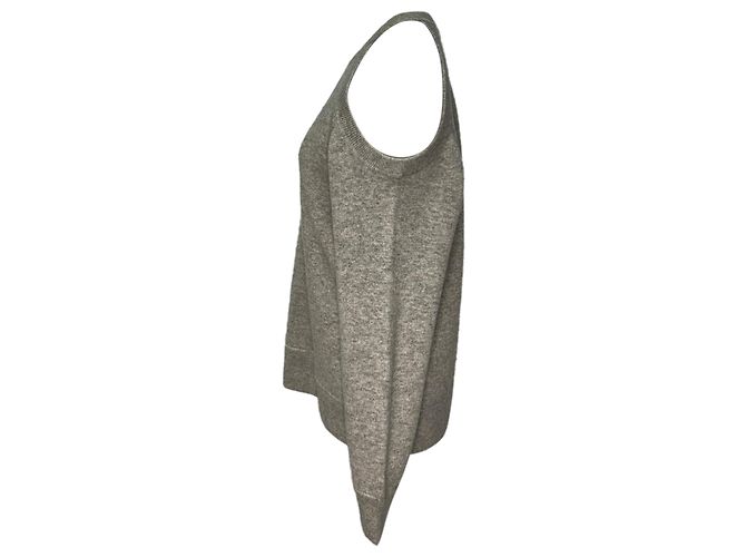 Michael Kors Collection Sweatshirt mit asymmetrischem Cutout aus grauer Baumwolle - Ansicht 3