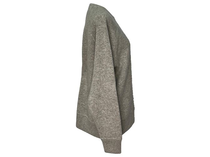Michael Kors Collection Sweatshirt mit asymmetrischem Cutout aus grauer Baumwolle - Ansicht 7
