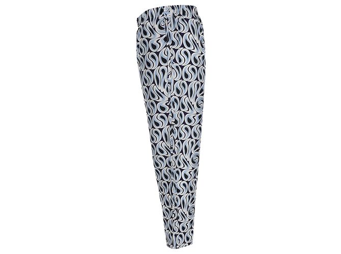 Pantaloni stampati con elastico Marni in seta multicolore - vista 2