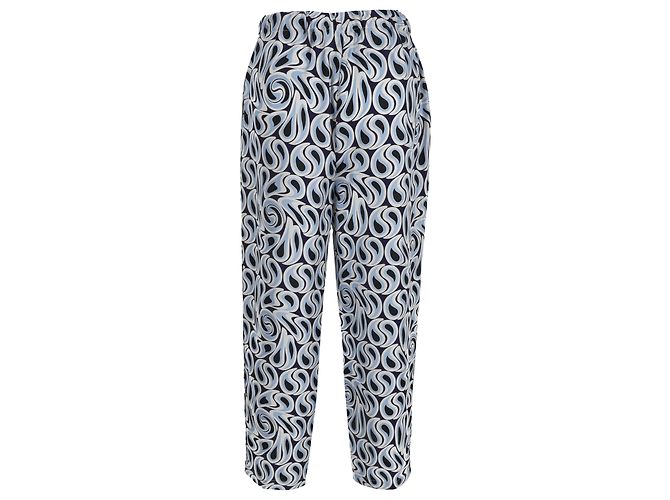 Pantaloni stampati con elastico Marni in seta multicolore - vista 3