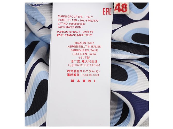 Pantaloni stampati con elastico Marni in seta multicolore - vista 5