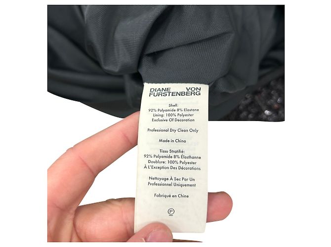 Pailletten-Maxikleid Diane von Furstenberg aus schwarzer Polyamid - Ansicht 8