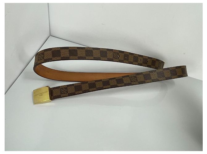 Cintura Louis Vuitton Damier Ebene Marrone - vista 4