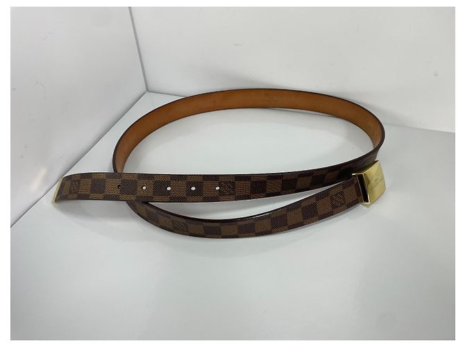 Cintura Louis Vuitton Damier Ebene Marrone - vista 5