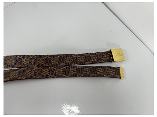 Cintura Louis Vuitton Damier Ebene Marrone - vista 6