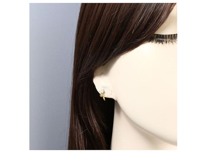 Autre Marque Orecchino a clip in oro giallo 18K con diamante D'oro - vista 4