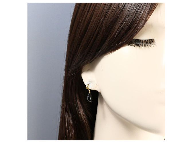 Autre Marque Orecchini a clip in oro giallo 18K con onice D'oro - vista 4