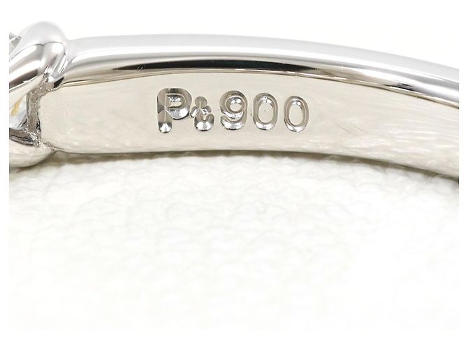 Autre Marque PT900 Platinring mit Diamant - Ansicht 5