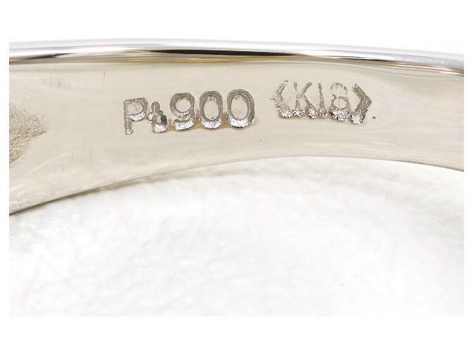 Autre Marque Platin- und Gelbgold-Ring mit Diamant Golden - Ansicht 5