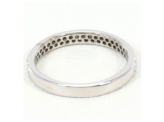 Autre Marque Anello a fascia in oro bianco 18K con diamante D'oro - vista 4