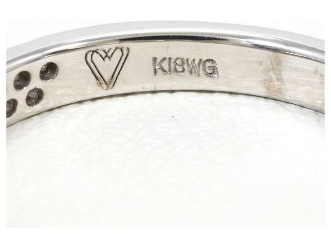 Autre Marque Anello a fascia in oro bianco 18K con diamante D'oro - vista 5