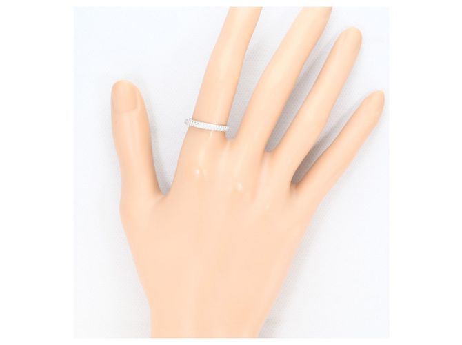 Autre Marque Anello a fascia in oro bianco 18K con diamante D'oro - vista 7