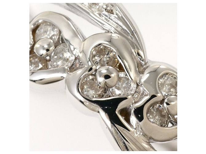 Autre Marque Anillo de banda en oro blanco de 18K con diamante Dorado - vista 2