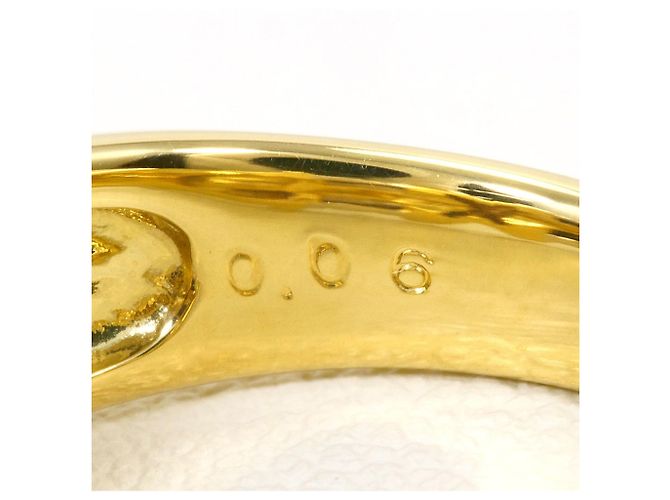 Autre Marque 18K Gelbgold- und Platin-Ring mit Diamant Golden - Ansicht 5