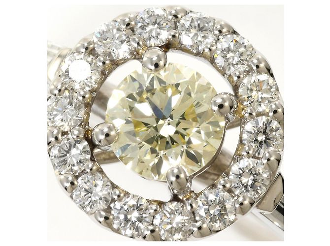 Autre Marque Platin-Ring mit gelbem Diamanten - Ansicht 2