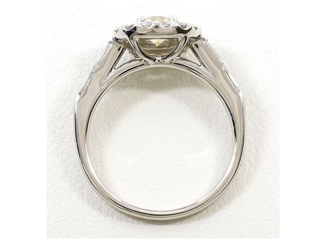 Autre Marque Platin-Ring mit gelbem Diamanten - Ansicht 3