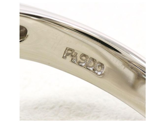 Autre Marque Anello a fascia in platino con diamante blu - vista 5
