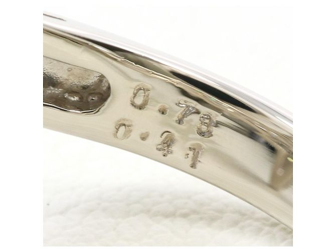 Autre Marque Anello a fascia in platino con diamante blu - vista 6