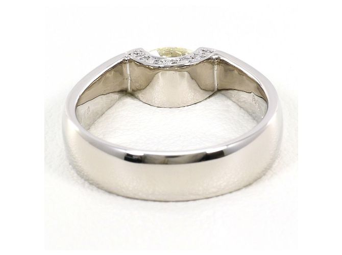 Autre Marque Platin-Ring mit gelbem Diamanten - Ansicht 4