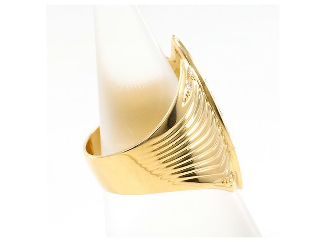 Autre Marque 18K Gelbgold-Ring mit Diamant Golden - Ansicht 3