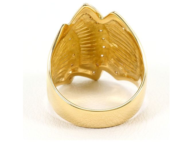 Autre Marque 18K Gelbgold-Ring mit Diamant Golden - Ansicht 4