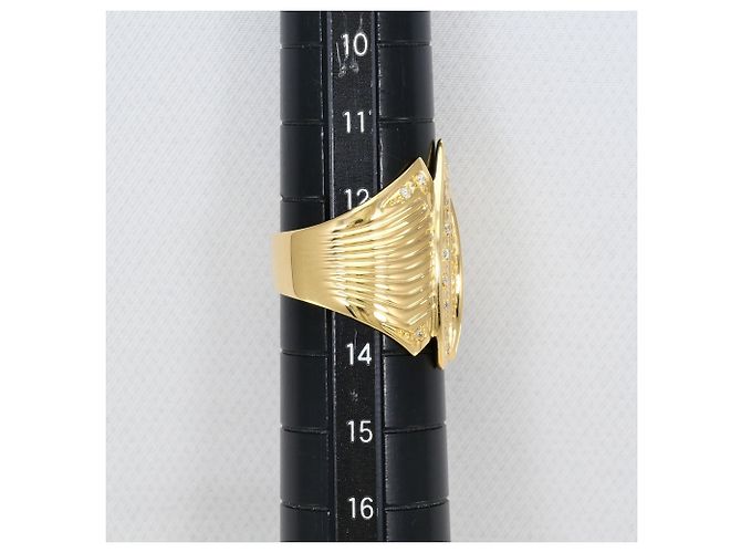 Autre Marque 18K Gelbgold-Ring mit Diamant Golden - Ansicht 7