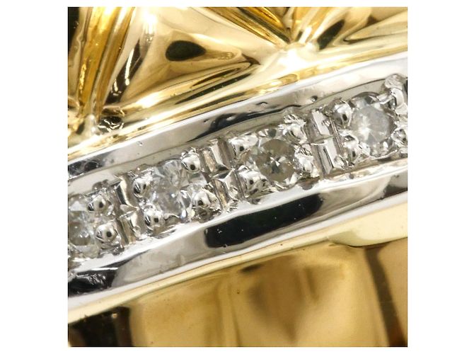 Autre Marque Anello a fascia in platino e oro giallo 18K D'oro - vista 2