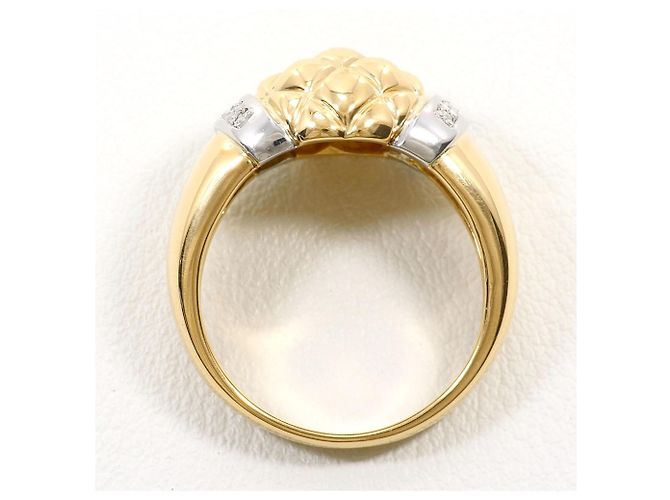 Autre Marque Anello a fascia in platino e oro giallo 18K D'oro - vista 3