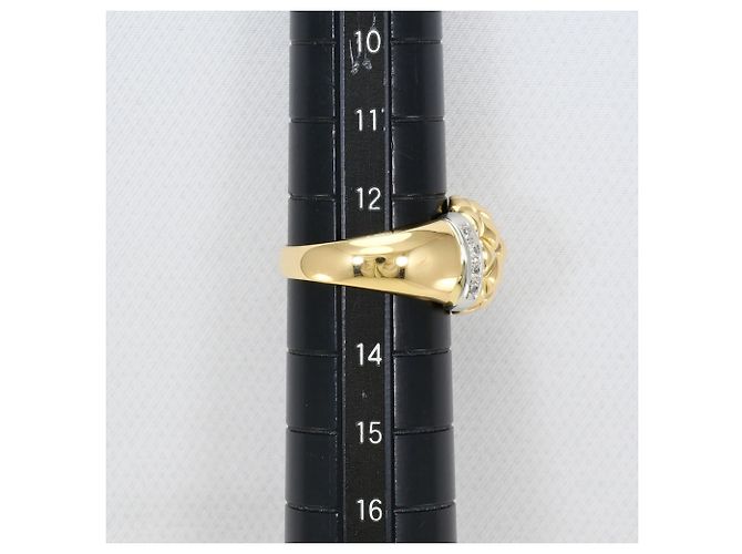 Autre Marque Anello a fascia in platino e oro giallo 18K D'oro - vista 8