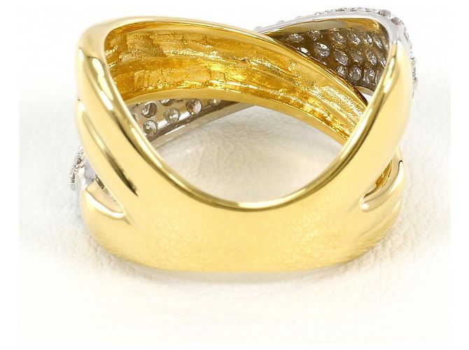 Autre Marque Ring aus Platin und Gelbgold mit Diamant Golden - Ansicht 4