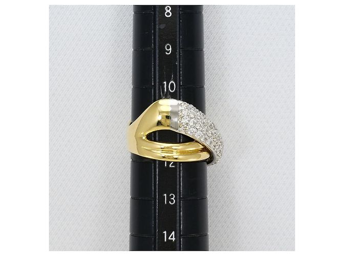 Autre Marque Ring aus Platin und Gelbgold mit Diamant Golden - Ansicht 8