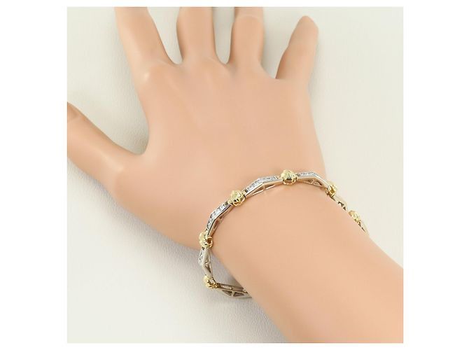 Autre Marque Bracciale con charm in oro 14K con diamante D'oro - vista 5