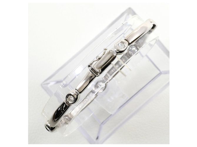 Autre Marque Bracciale con charm in oro bianco 18K con diamanti D'oro - vista 3