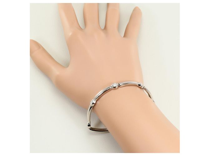 Autre Marque Bracciale con charm in oro bianco 18K con diamanti D'oro - vista 5