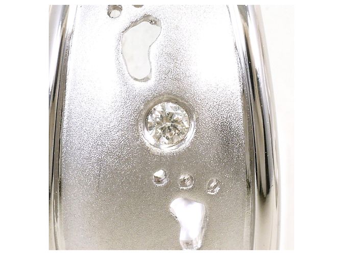 Autre Marque Orecchini a cerchio in oro bianco 18K e diamanti D'oro - vista 2