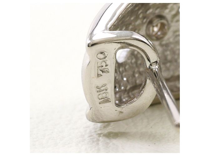 Autre Marque Orecchini a cerchio in oro bianco 18K e diamanti D'oro - vista 4