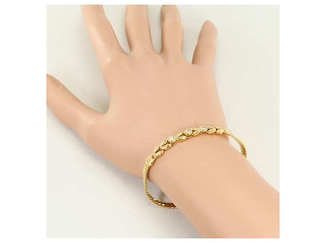 Autre Marque Bracciale con charm in oro giallo 18K con diamanti D'oro - vista 5
