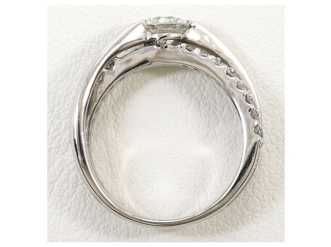 Autre Marque 18K Weißgold-Ring mit Diamant Golden - Ansicht 3