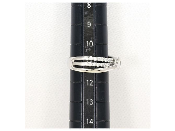 Autre Marque 18K Weißgold-Ring mit Diamant Golden - Ansicht 8