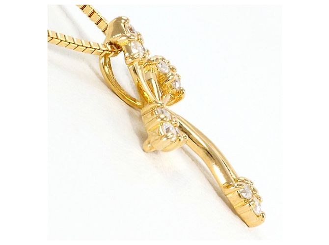 Autre Marque 18K Yellow Gold Necklace with Diamond Pendant Golden - view 2