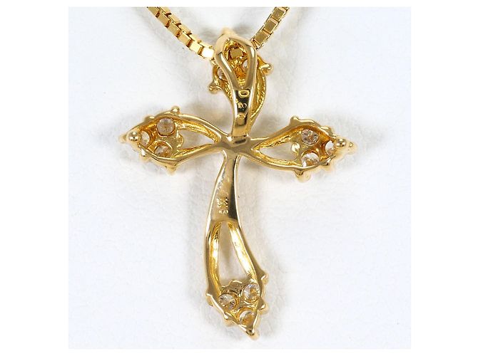 Autre Marque 18K Yellow Gold Necklace with Diamond Pendant Golden - view 3