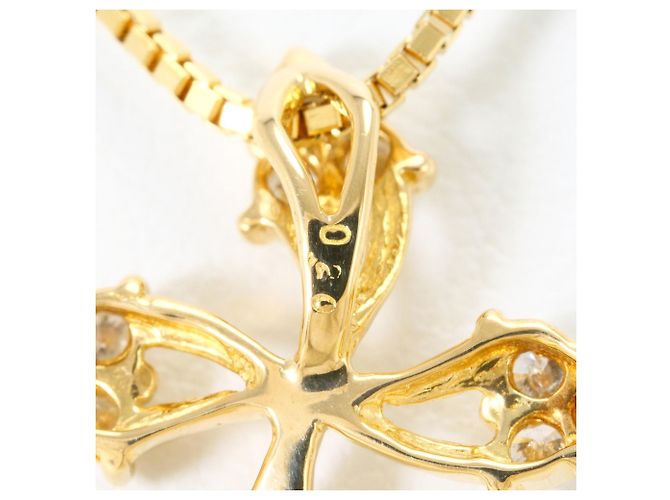 Autre Marque 18K Yellow Gold Necklace with Diamond Pendant Golden - view 4