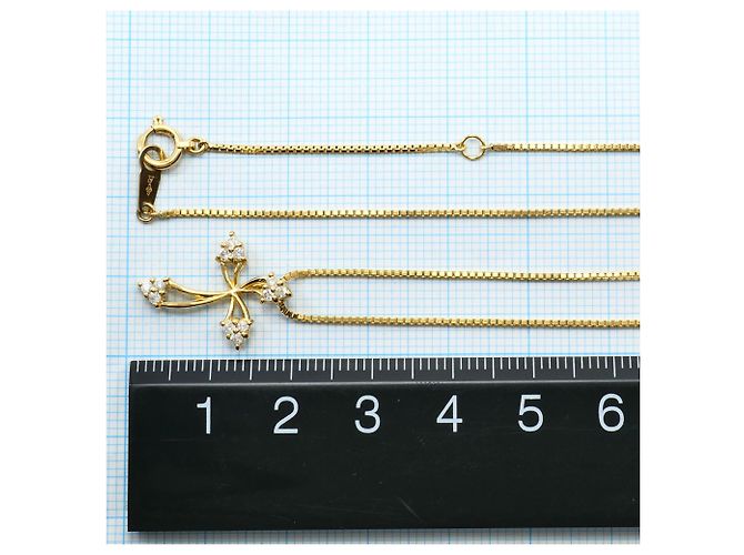 Autre Marque 18K Yellow Gold Necklace with Diamond Pendant Golden - view 5