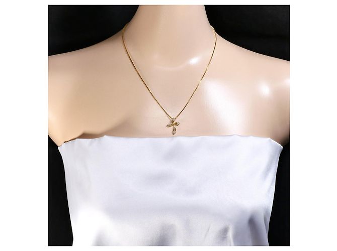 Autre Marque 18K Yellow Gold Necklace with Diamond Pendant Golden - view 6