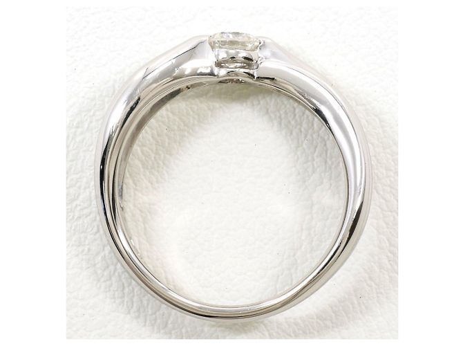 Autre Marque PT1000 Platinring mit Diamant - Ansicht 3
