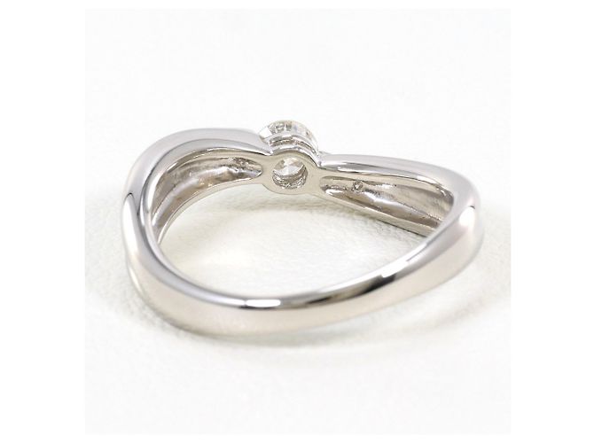 Autre Marque PT1000 Platinring mit Diamant - Ansicht 4