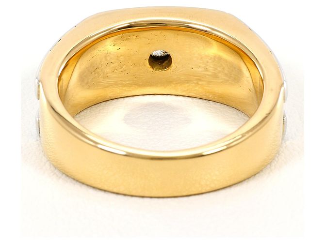 Autre Marque K20 Gelbgold Diamantring Weiß - Ansicht 4